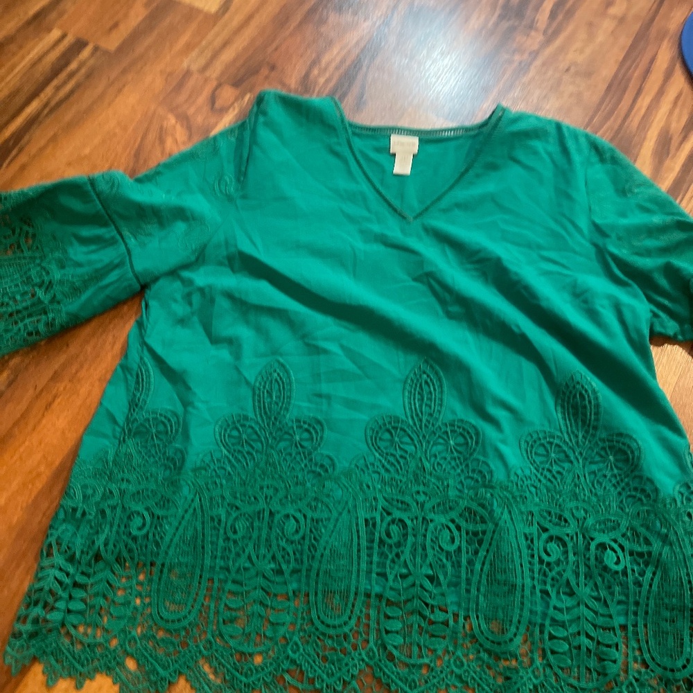 Green chicos business casual blouse